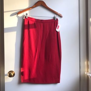 Red Pencil Skirt NWT Vintage 90s Designer size 2 /38 made in France Sexy Holiday